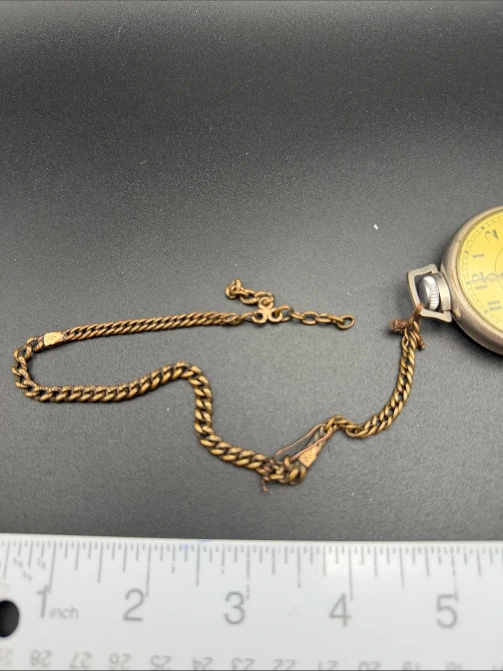 New Haven Compensated Pocket Watch WORKS! #W06 pocket chain vintage